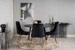 S&ouml;&ouml;gilaua komplekt Dipp 115 cm Must MDF ja teras