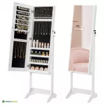 Ehetekapp peegliga 151.5x41x36.5 cm valge lukustatav