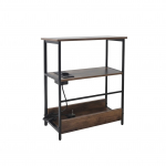 Diivani abilaud 58 x 45 x 18 cm tumepruun USB-pordid