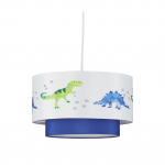 Rippvalgusti Dinosaurus 126x30 cm valge-sinine