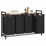 Pesukorv nelja sektsiooniga 115.6x33x72.5cm pruun/must