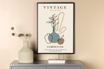 Seinapilt Vintage 50x70 cm Beež abstraktne paberplakat