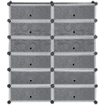 Jalatsikarp kuubik 94x37x108 cm must 12 kuubikut