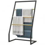 Vannitoa r&auml;tikuhoidja 60x35x102 cm Must