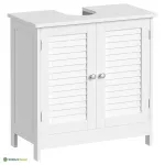 Valamukapp 60x30x60 cm valge MDF 2 restust ja riiul