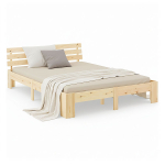 Puidust voodi 180x200 naturaalne lamellp&otilde;hjaga