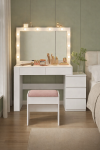 Meigilaud peegliga 40x125x140 cm LED-valgustus ja sahtlid