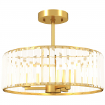 Laelamp 39x39x32 cm kuldne metall kristall 40 W