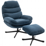 Sinine tugitool jalatoega 78 x 93 x 100 cm &scaron;enill