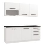 K&ouml;&ouml;gim&ouml;&ouml;bel 200 x 85 x 60 cm valge must t&ouml;&ouml;pind