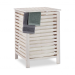 Pesukorv 54 x 40 x 40 cm valge puidust 52 L kott