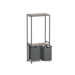 Pesukorv riiulitega 73x33x175cm hall