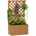 K&otilde;rge lillekast 64x33x122 cm Looduslik Puit
