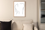 Seinapilt Naised 50x70 cm valge minimalistlik plakat