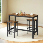 S&ouml;&ouml;gilaua komplekt 120 x 60 x 90 cm tumepruun 2 tooliga