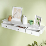 Seinariiul sahtlitega 80x15x10 cm valge l&auml;ikiv viimistlus
