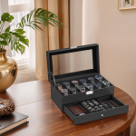 Kellakarp klaasist kaanega Must