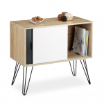 Kummut 70 x 80 x 40 cm must-valge liuguksed ja metalljalad