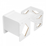 Montessori laud ja tooli komplekt valge