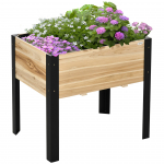 Lillekast 80x60x74 cm Looduslik ja Must