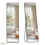 T&auml;ispikk peegel 150 &times; 40 cm must alumiiniumraam