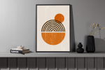 Seinapilt Hathor 70x100 cm Beež s&uuml;mmeetriline tr&uuml;kk