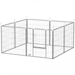 Koerte aedik 160x160x80 hall 8 paneeli ja lukuga uks