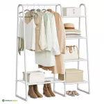 Riidestange 101,7 x 40 x 153,3 cm valge teras