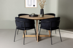 Yakidon Selma s&ouml;&ouml;gikomplekt l&auml;bim&otilde;&otilde;t 120 cm laud ja samettoolid