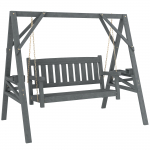 Aiakiik 2-kohaline 183x120x160 cm hall puit ja A-raam