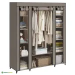 Riidest riidekapp 45 x 150 x 175 cm taupe XXL kangaskapp