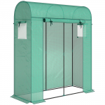 Kasvuhoone 170 x 68 x 200 cm roheline PE-kattega