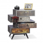 Kummut 68,5 x 60 x 40 cm pruun vintage 4 sahtlit