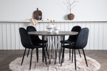 Kivi s&ouml;&ouml;gilaud ja toolikomplekt l&auml;bim&otilde;&otilde;t 120 cm must/mokka