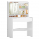 Tualettlaud 70x40x136 cm valge