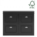 Jalatsikapp FSC 82 cm must 105 &times; 24 cm esikusse