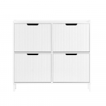 Jalatsikapp sahtliga 100 x 19 x 91 cm valge MDF