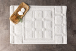 Putte puuvillane vannitoa vaip 60x90 cm valge pehme