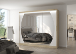 Riidekapp CAMBE 250 250x215x58 cm Sonoma Valge