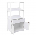 Vannitoakapp riiuliga 32.5x60x122 cm Valge