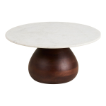 Diivanilaud Heide 70x70x35 cm mangopuit ja marmor