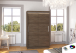 Liugustega Riidekapp COLLIN 120 120x200x58 cm Pruun
