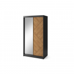 Peegliga riidekapp Marrphy II 60x120x220 cm Puit