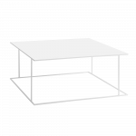 Metalljalgadega diivanilaud Walt 100x100cm valge