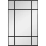 Seinapeegel 90 x 2 x 60 cm must metallraam 3 mm klaas