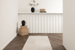 Vince Solar koridori vaip valge 80 x 200 cm mustriga