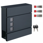Postkast 37 x 10,5 x 37 cm hall lukustatav seinapealne