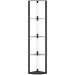 LED p&otilde;randalamp klaasriiulitega must 162 cm 20 W