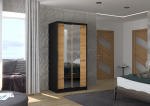 Liugustega Riidekapp DRAGONIS 100 100x200x58 Must
