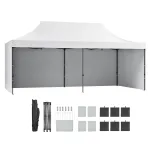 Varikatustelk 305x610 cm valge k&uuml;lgseinte ja kotiga